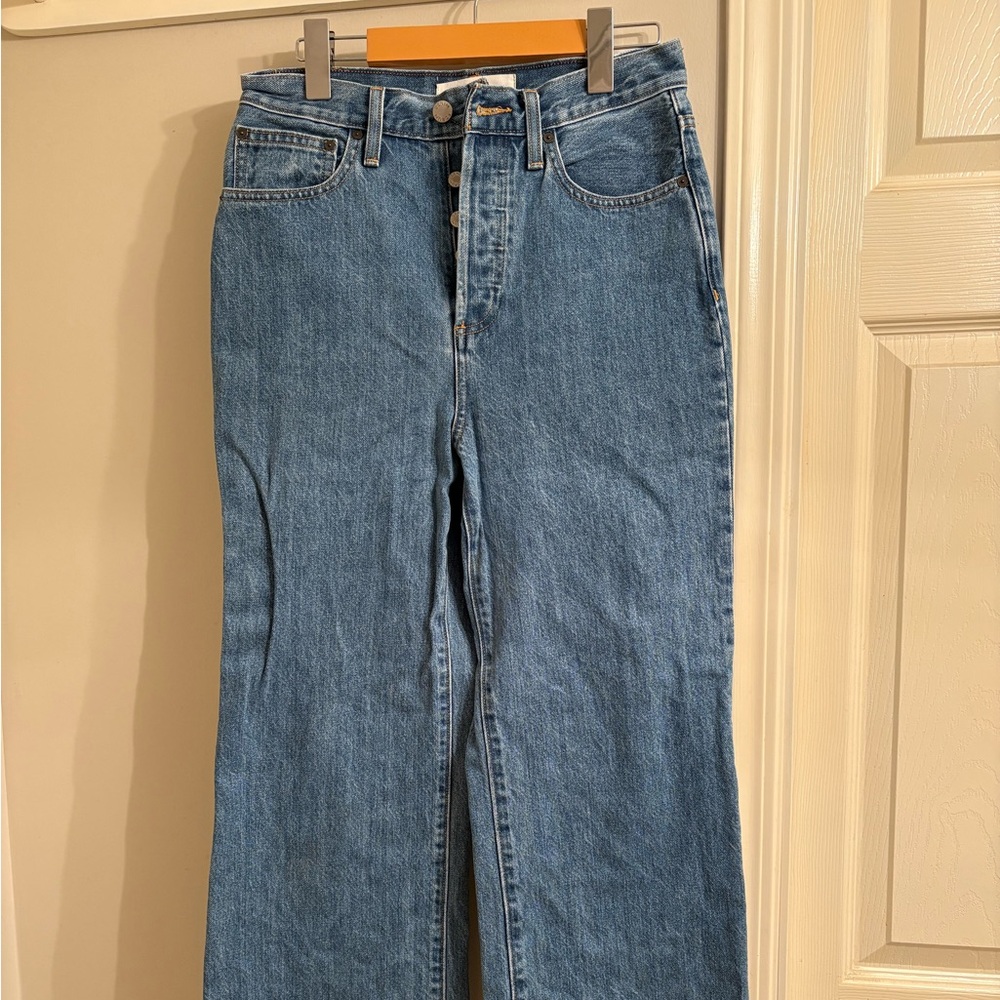 Denim Forum Straight-Leg Medium Blue Jeans - Picture 2 of 6